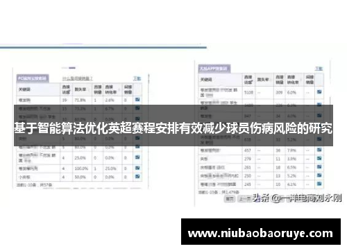 基于智能算法优化英超赛程安排有效减少球员伤病风险的研究